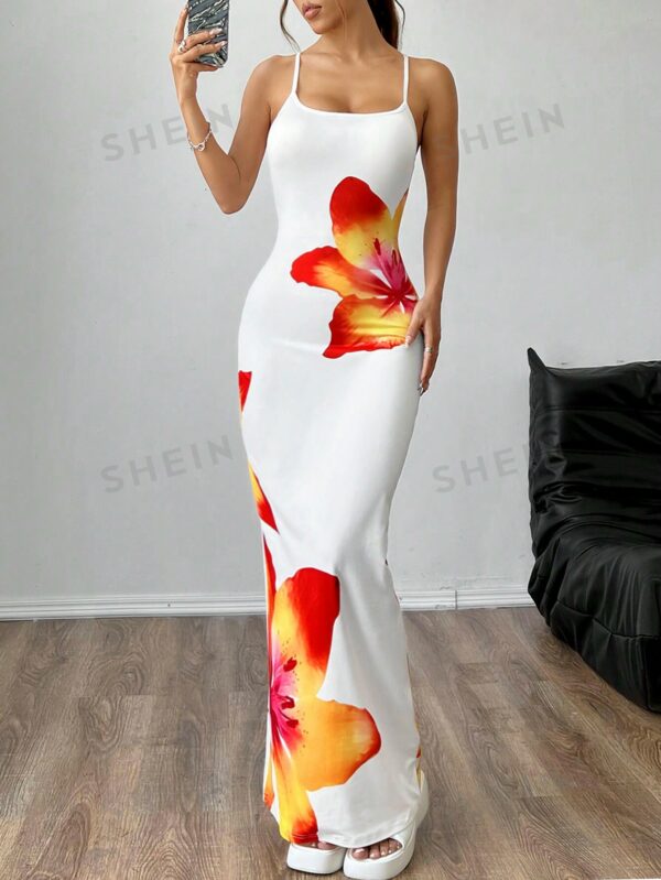 Blossom in Style: Women's Sleek Floral Maxi Tank Dress | Perfect for Effortless Summer Chic