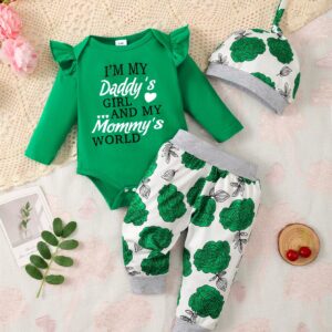 3-Piece Letter Print Set for Baby Girls: Long Sleeve Top, Pants & Hat | New Style Casual Outfit for Trendy Toddler Fashion