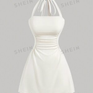 A-Line Halter Dress for Women: Flattering Waisted Silhouette | Chic Summer Style for Day-to-Evening Occasions