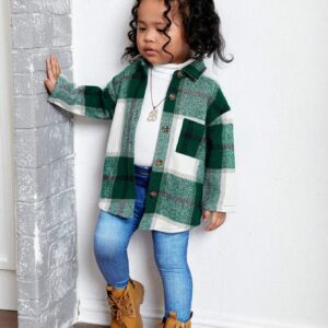 3-Piece Plaid & Knit Set for Baby Girls: Cozy Autumn/Winter Style | Adorable Shirt, Top, and Pants Combo for Toddler Warmth