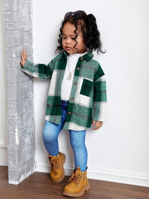 3-Piece Plaid & Knit Set for Baby Girls: Cozy Autumn/Winter Style | Adorable Shirt, Top, and Pants Combo for Toddler Warmth