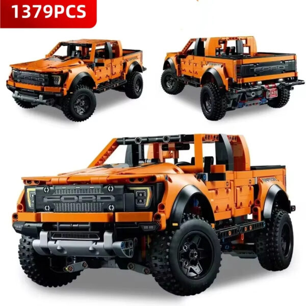 Ford Raptor F-150 Technical Building Set for Kids: 1379-Piece Truck Model | Detailed Racing Vehicle Block Kit for Young Car Enthusiasts