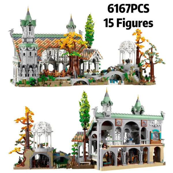 6167-Piece Lord of the Rings Rivendell Castle Set for Kids: Expert-Level Building Kit | Detailed Movie-Inspired Block Model for Fantasy Enthusiasts