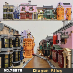 5544-Piece Ministry Adjacent Alley Building Set for Kids: 75978-Inspired Modular Kit | Detailed Block Toy for Young Wizarding Fans' Christmas