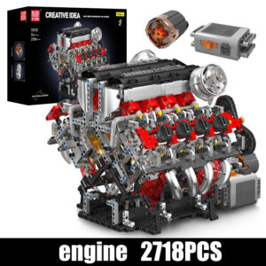 V8 Engine Building Set for Kids: 10088 Technic Electric Model Kit | Educational Block Toy for Young Automotive Enthusiasts