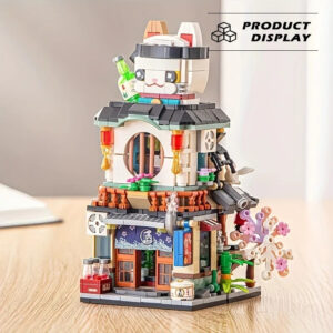 789-Piece Japanese Izakaya Building Set for Kids: Mini Street View Model Kit | Detailed City Block Toy for Young Cultural Enthusiasts