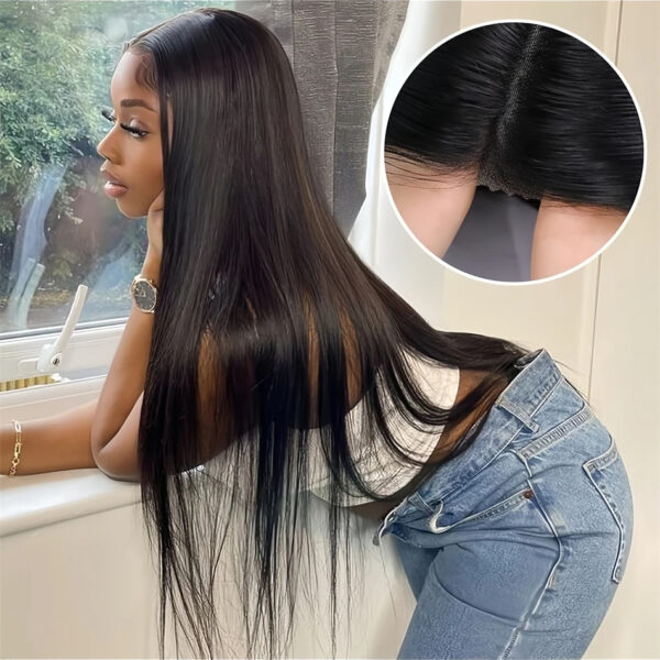 30 Inch Bone Straight Human Hair Wig for Women: Glueless 5x5 HD Lace Closure | Pre-Cut 4x4 Ready-to-Wear 100% Natural Long Style