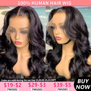 30-34 Inch Body Wave Lace Front Wig for Women: 180% Density Brazilian Human Hair | 13x6 HD Transparent Frontal for Long, Voluminous Natural Style