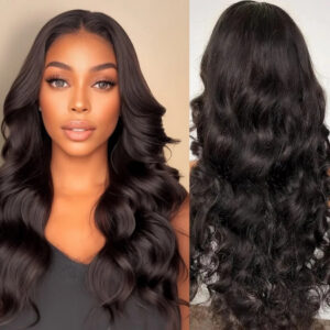 40 Inch Glueless Body Wave Wig for Women: Pre-Plucked Human Hair | 5x5 Lace Closure, Ready-to-Wear Long Loose Deep Style