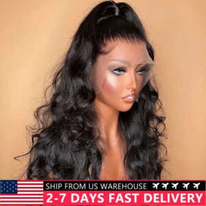 360 Body Wave Lace Wig for Women: Brazilian Pre-Plucked Human Hair | 13x6 Transparent Glueless Front with 13x4 for Full Natural Coverage