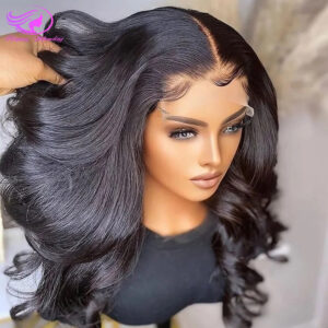 Transparent Short Bob Wig for Women: 200% Density Body Wave | 13x4 Pre-Plucked Lace Front Human Hair for Natural-Looking Style