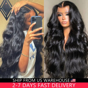 30-38 Inch Body Wave Lace Wig for Women: 13x6 Transparent Front | 13x4 Glueless Human Hair with 4x4 Closure for Long, Natural Glamour