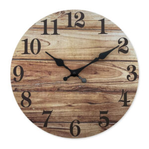 Vintage Distressed Wooden Wall Clock Living Room Bedroom Kitchen Home Decor Wall Clock Silent Quartz Clock Holiday Gift 11.2inch Inch 15.6inch Inch(no Battery)